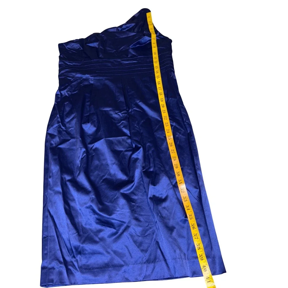 Shape‎ fx Royal Blue One Shoulder Cocktail Dress Built-in Shapewear NWT 12